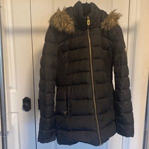 Michael Kors Black Women’s Jacket with Faux Hood
